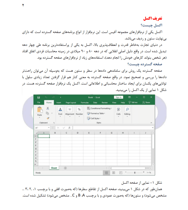 جزوه آموزش کاربردی اکسل