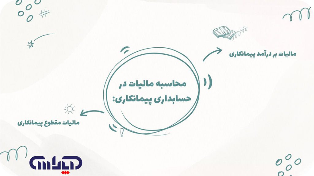 اینفوگرافیک محاسبه مالیات در حسابداری پیمانکاری