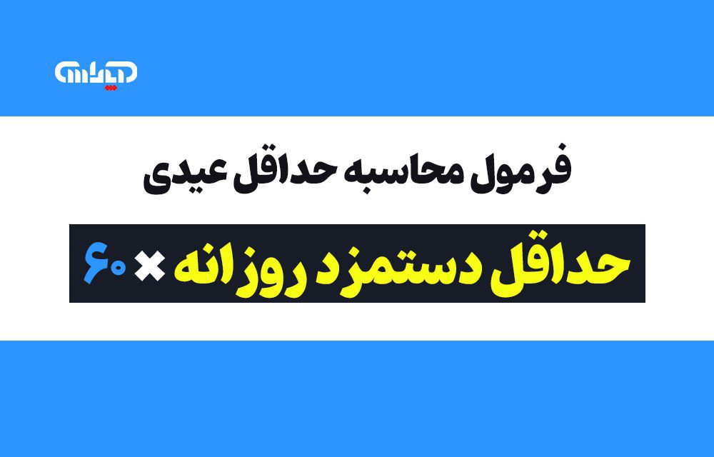 فرمول محاسبه حداقل عیدی 1403